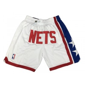NBA Brooklyn Nets Pantalones de Bolsillo para Hombre Blanco Swingman